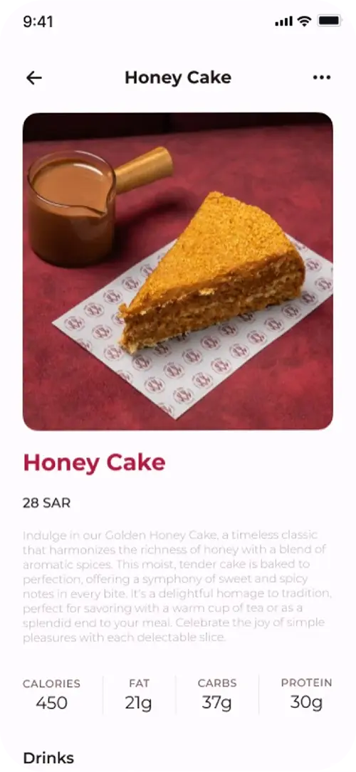 An Image of the Explanation of the firest feature section representing the Menuexpo system